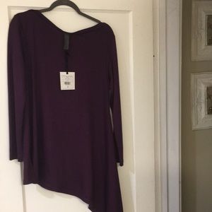 Agnes & Dora asymmetrical tunic size med purple